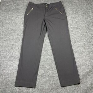 Karl Lagerfeld Paris Black Zipper Pocket Straight Leg Dress Pants Women's Size 8